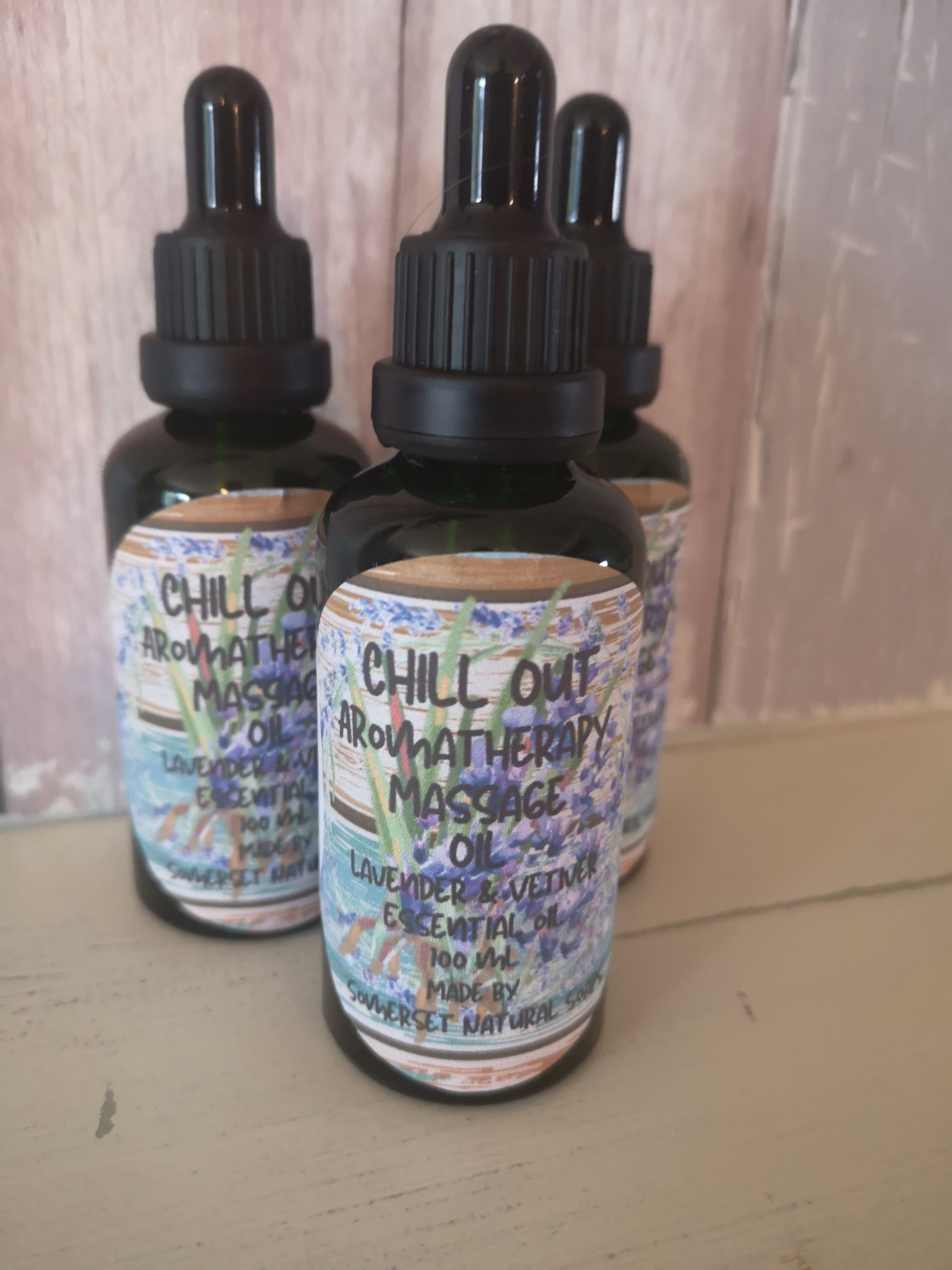 Lavender and Vetivert Massage Oil for Deep Relaxation