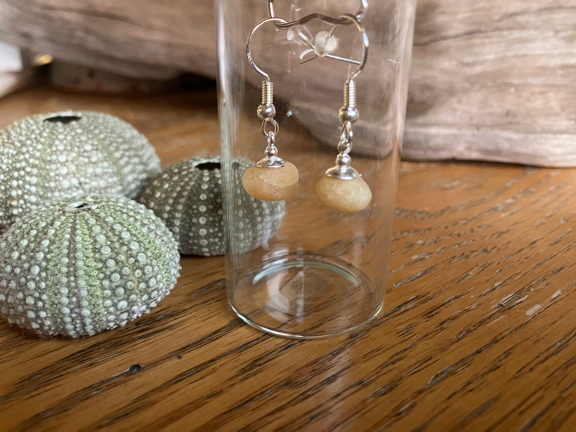 Aqua Scottish Sea Quartz Earrings in Sterling Silver