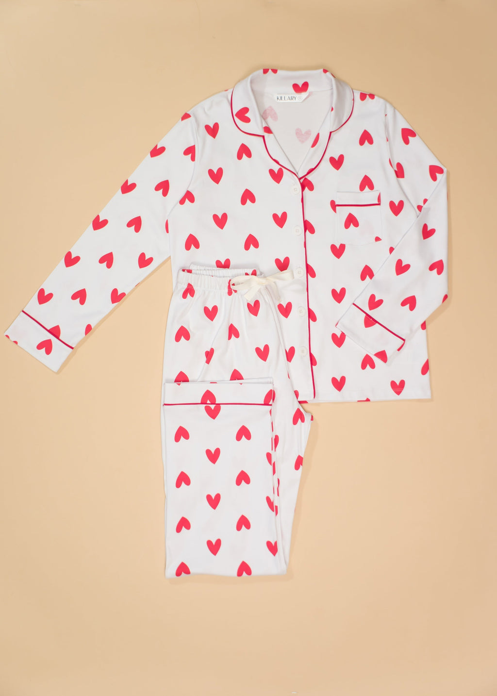 Hearts Long Sleeve Pyjama Set