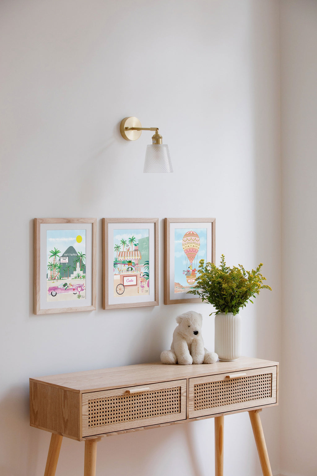 Personalised Hot Air Balloon Over the Grand Canyon Artwork for Girls