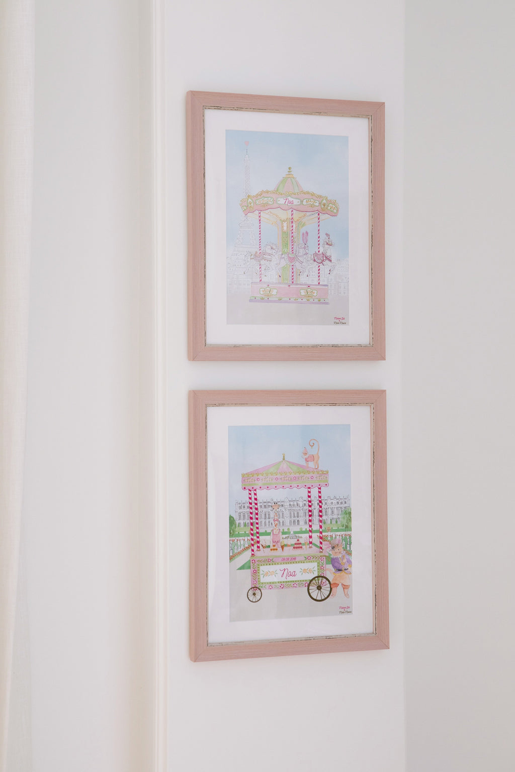 Personalised Animal Ice Cream Stand at Versailles Print for Girls