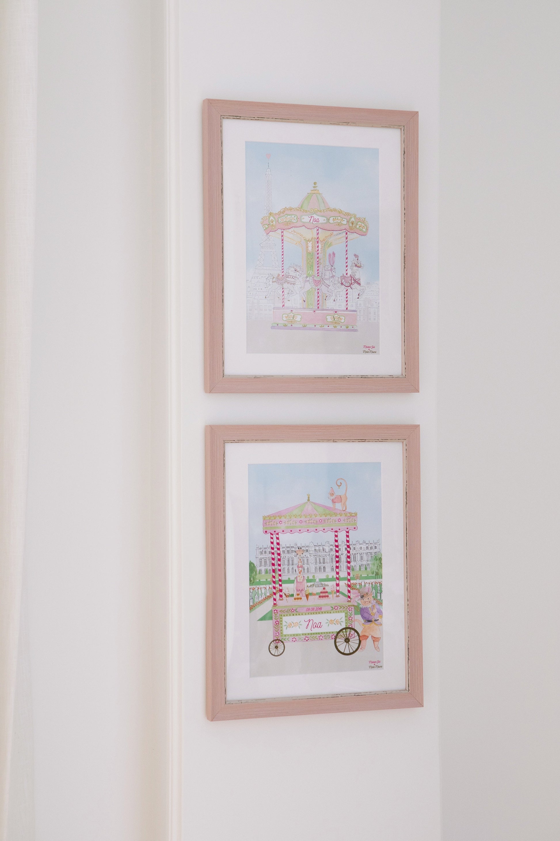 Personalised Animal Ice Cream Stand at Versailles Print for Girls