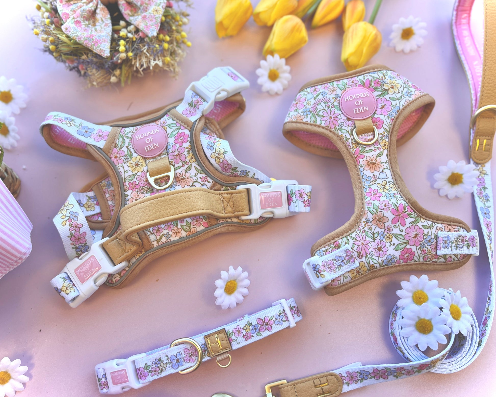 Pastel Petals Dog Harness XS to XL