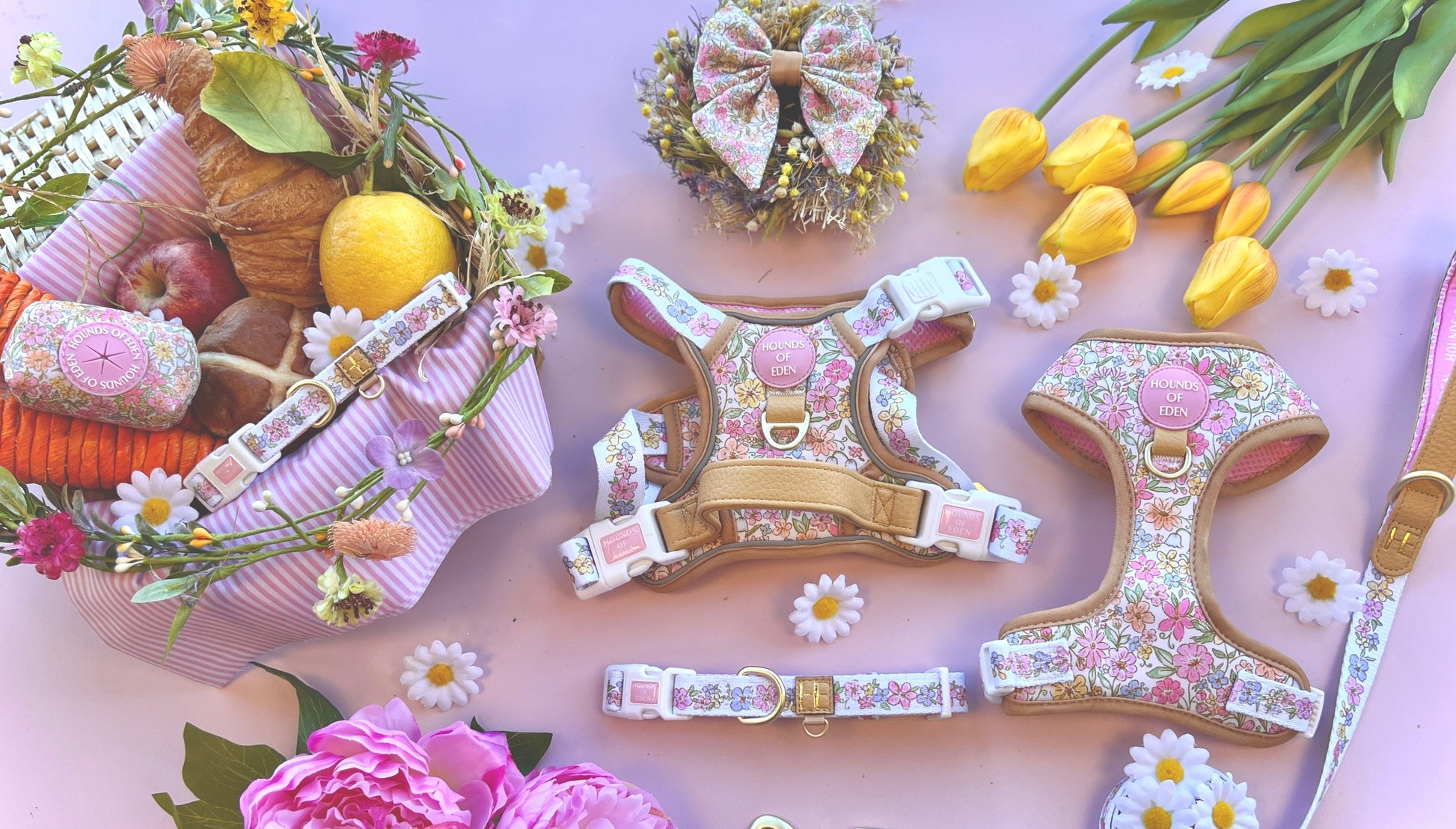 Pastel Petals Dog Harness XS to XL