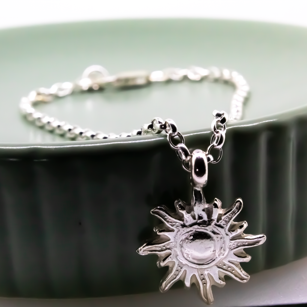 Sterling Silver Sun of Hope Charm Bracelet