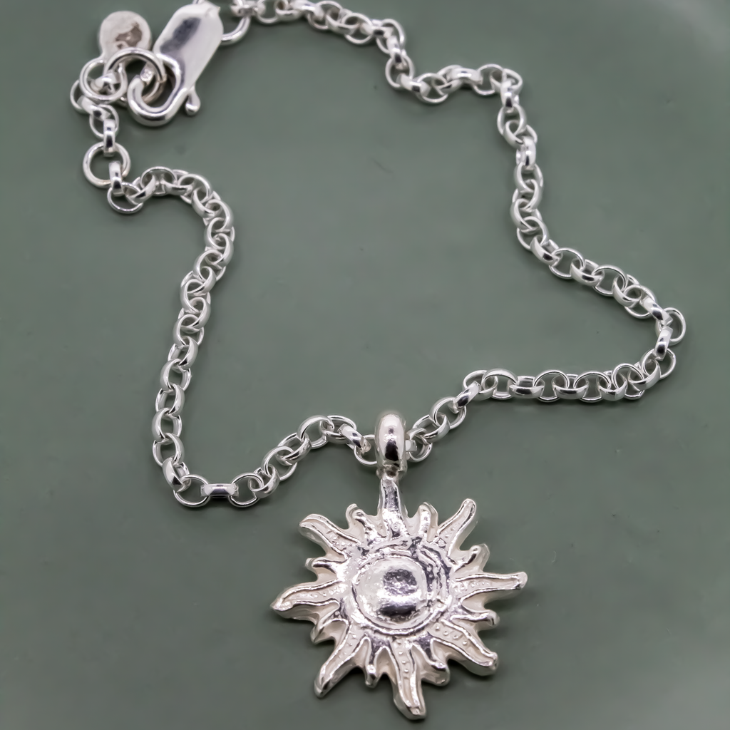 Sterling Silver Sun of Hope Charm Bracelet
