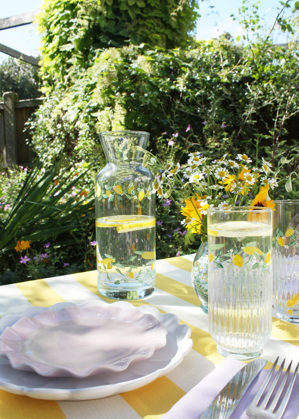 Limoncello Glass Carafe Hand Painted