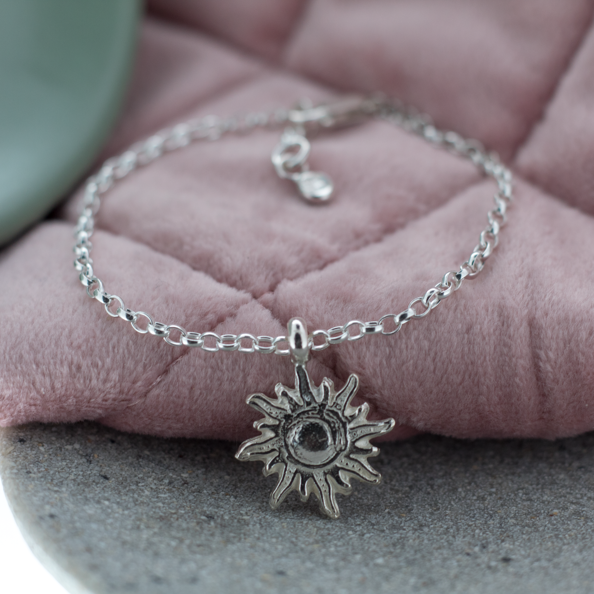 Sterling Silver Sun of Hope Charm Bracelet