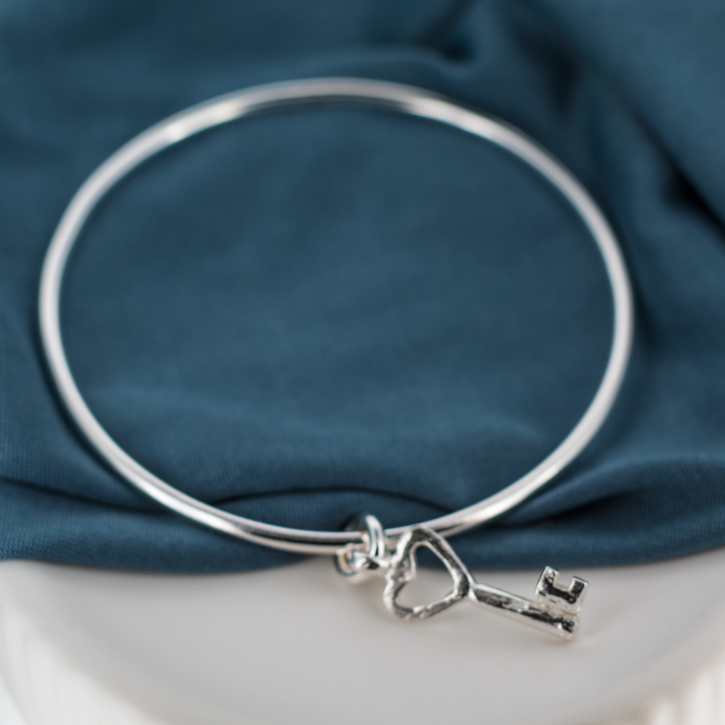 Key to My Heart Charm Bangle