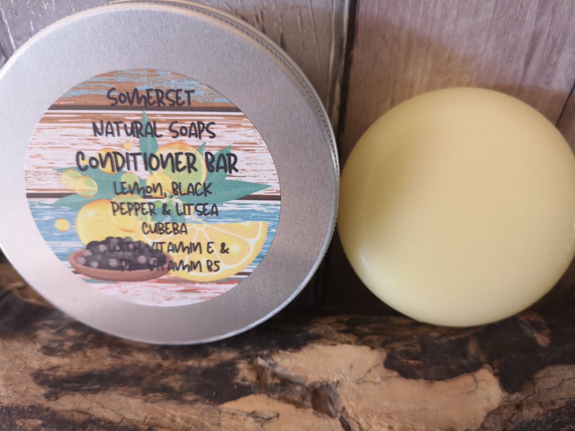 Lemon Litsea Cubeba Conditioner Bar with Black Pepper