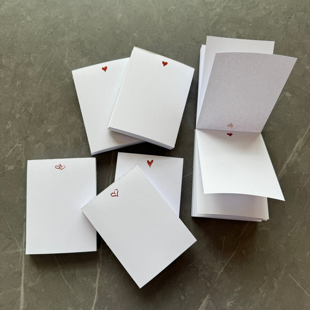 Love Heart Notepads Set of 50 Pages