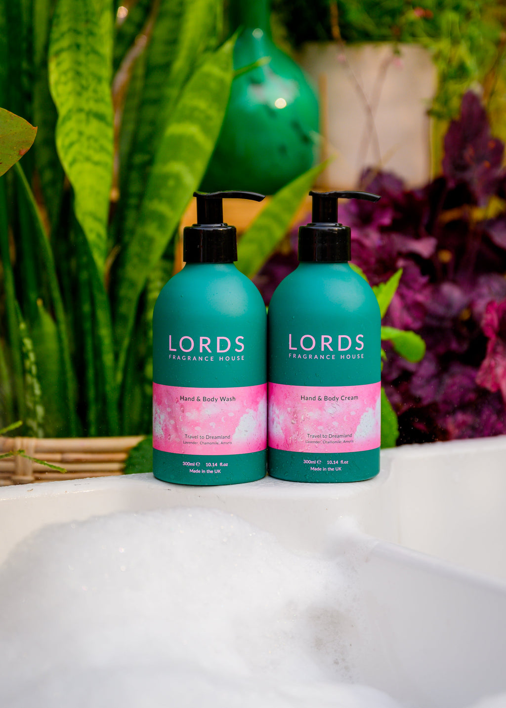 Hand and Body Cream in Green Refillable Aluminium Bottle