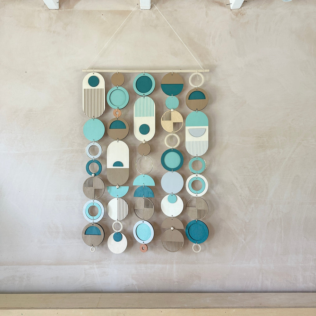 Blue Coastal Wall Art Handmade Tapestry Large Statement Piece