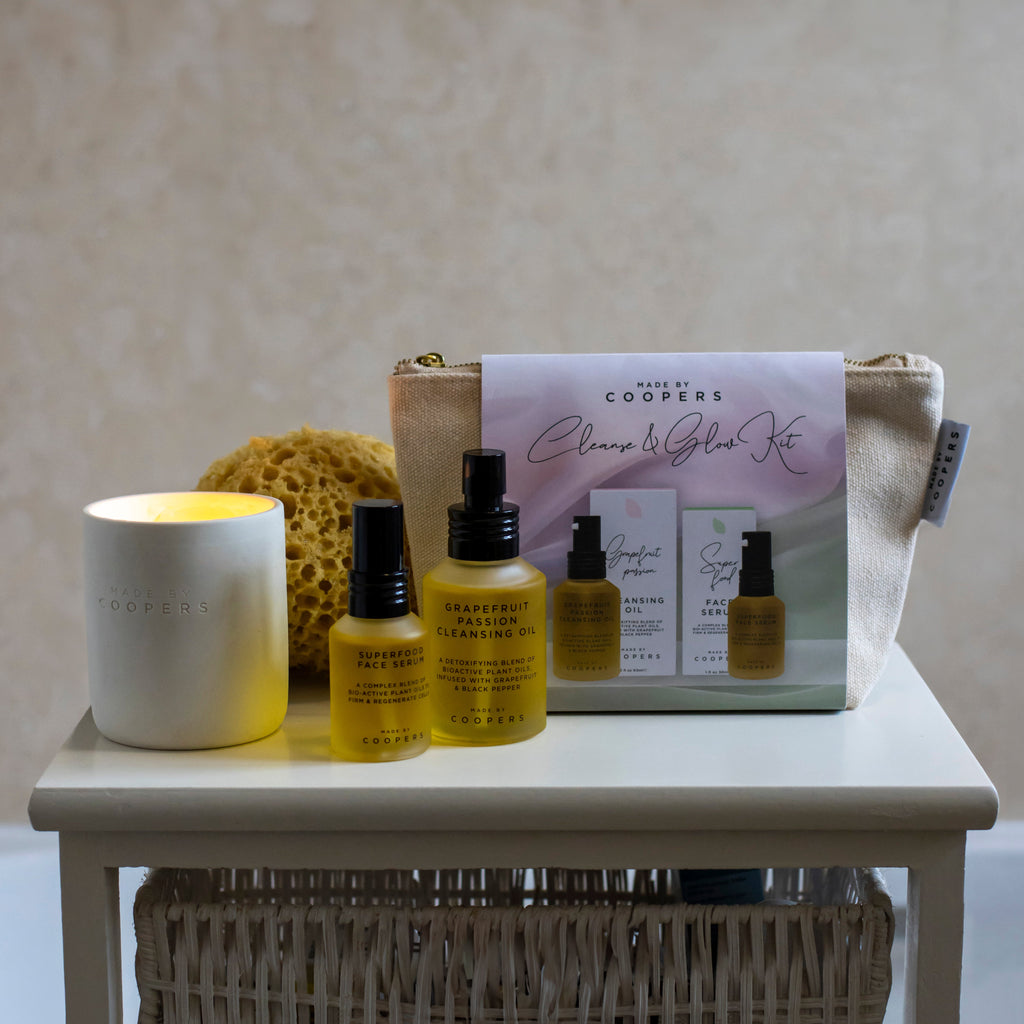 Cleanse and Glow Kit with Grapefruit Passion Cleansing Oil and Superfood Serum