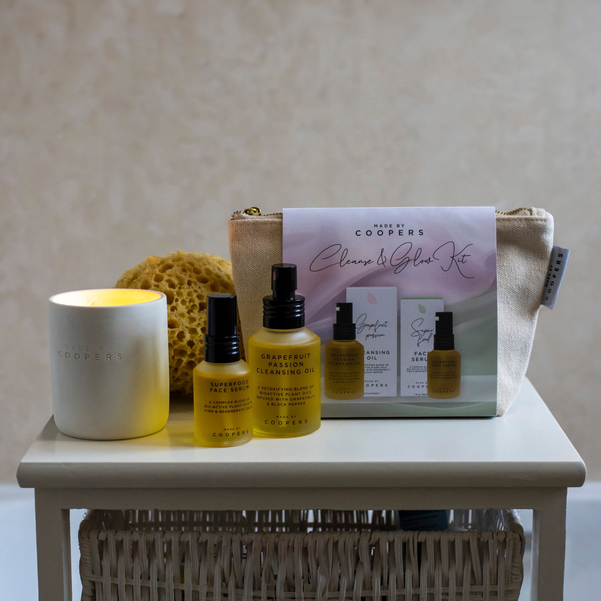 Cleanse and Glow Kit with Grapefruit Passion Cleansing Oil and Superfood Serum
