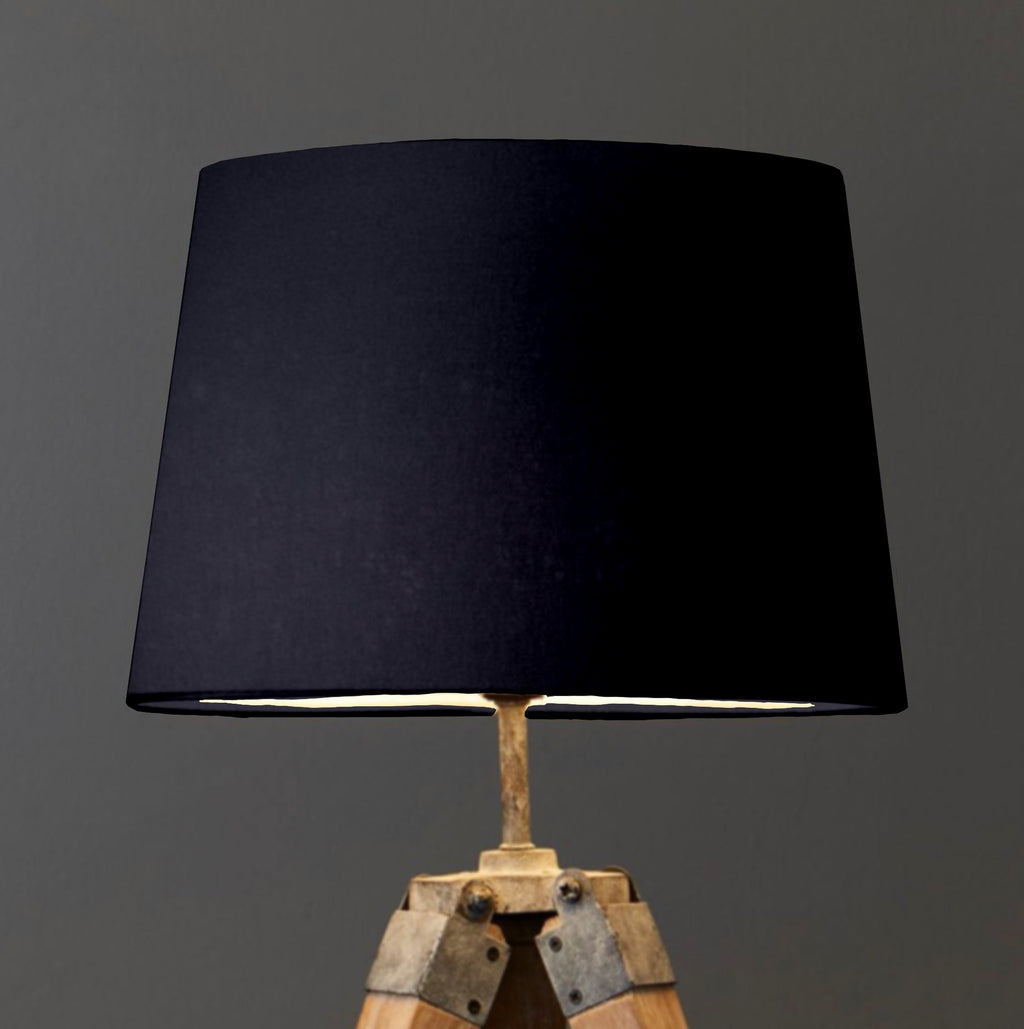 Navy blue cotton french drum lampshade/ ceiling light shade, empire lampshade