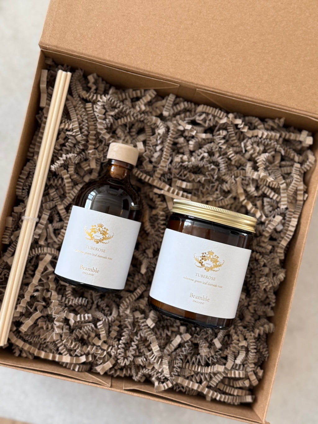 TUBEROSE DIFFUSER + CANDLE SET