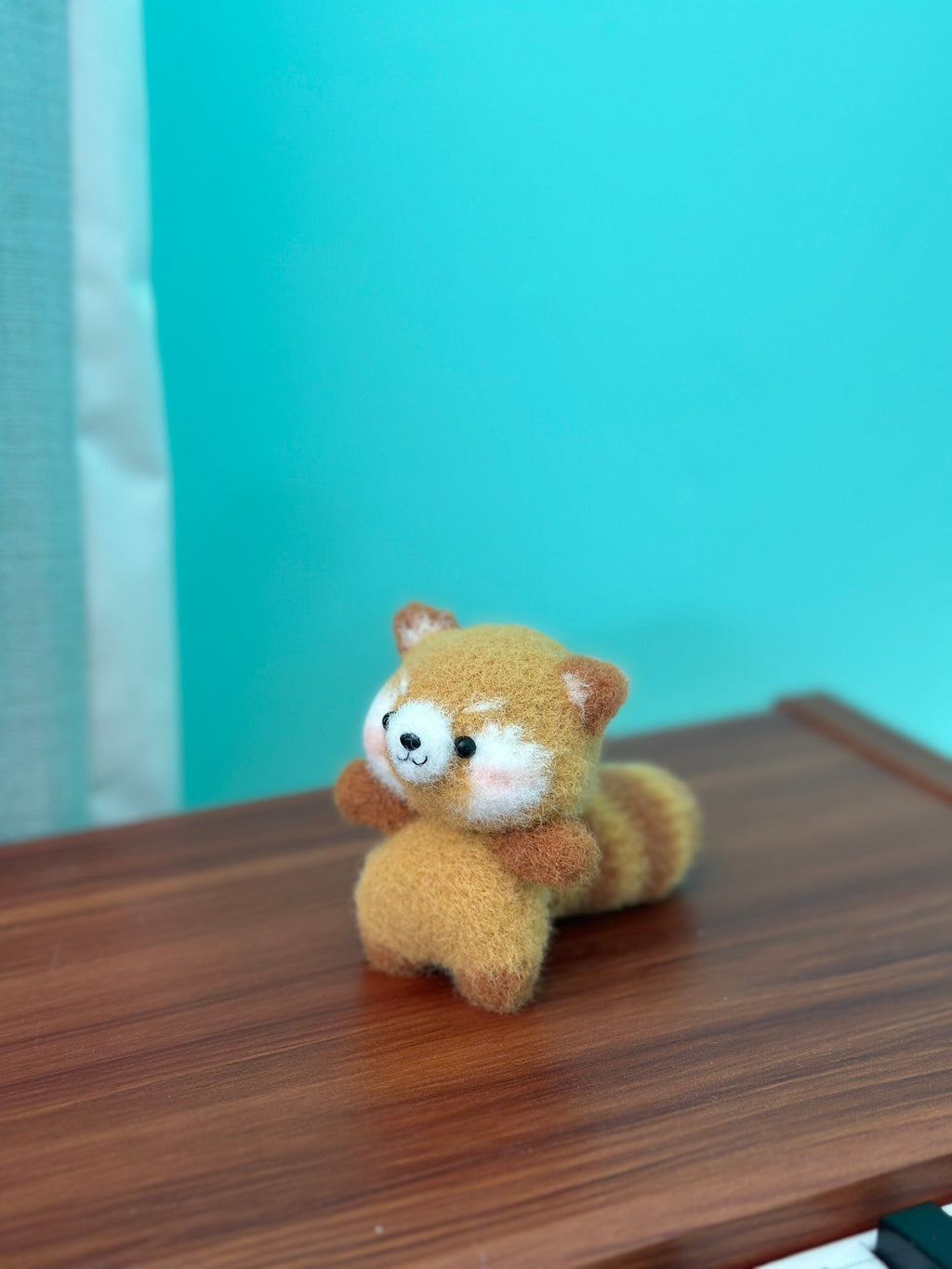 Red Panda and Pink Fox Plush Pair Handmade