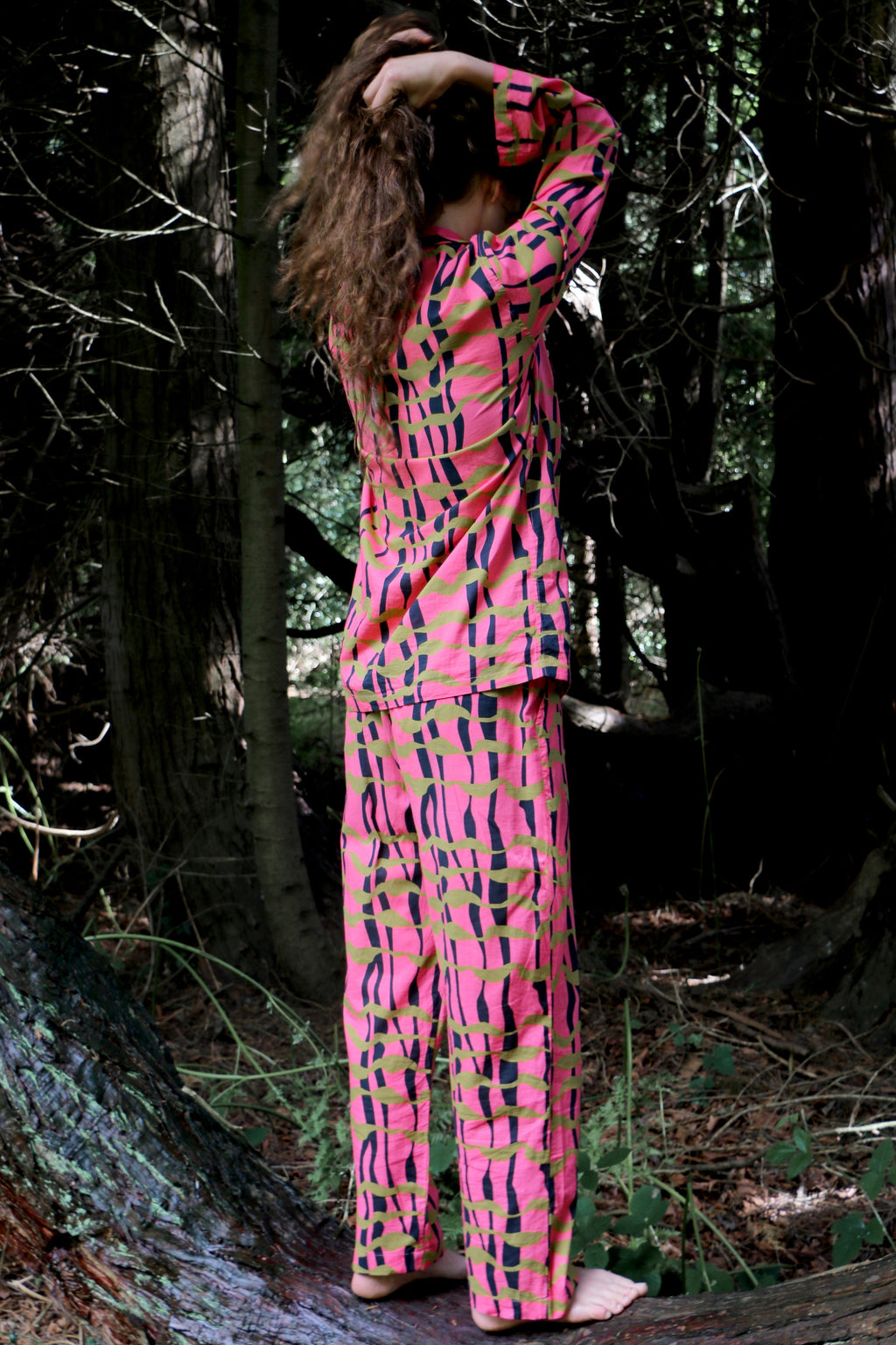 Slim Fit Pyjamas in Pink