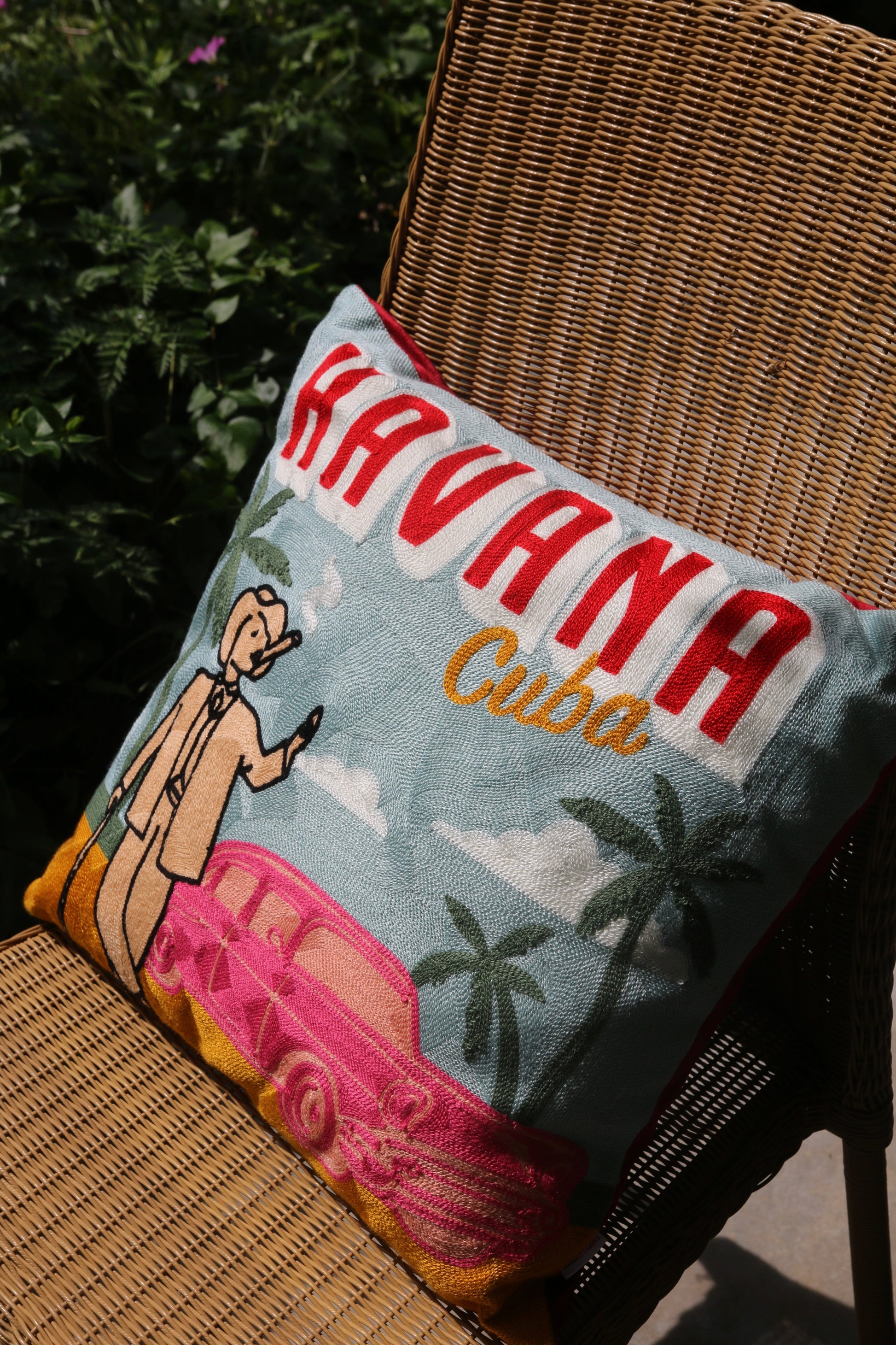 Havana Cuba Needlepoint Cushion