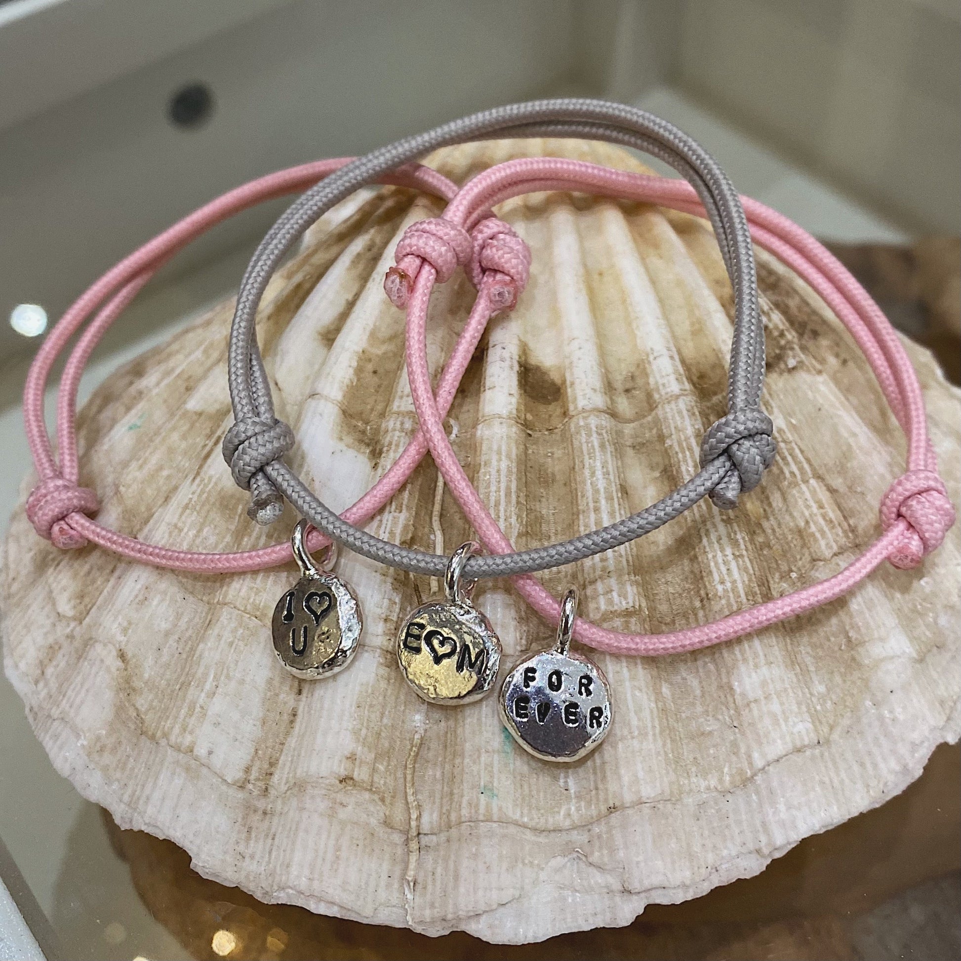 Love Rope Bracelet Handstamped