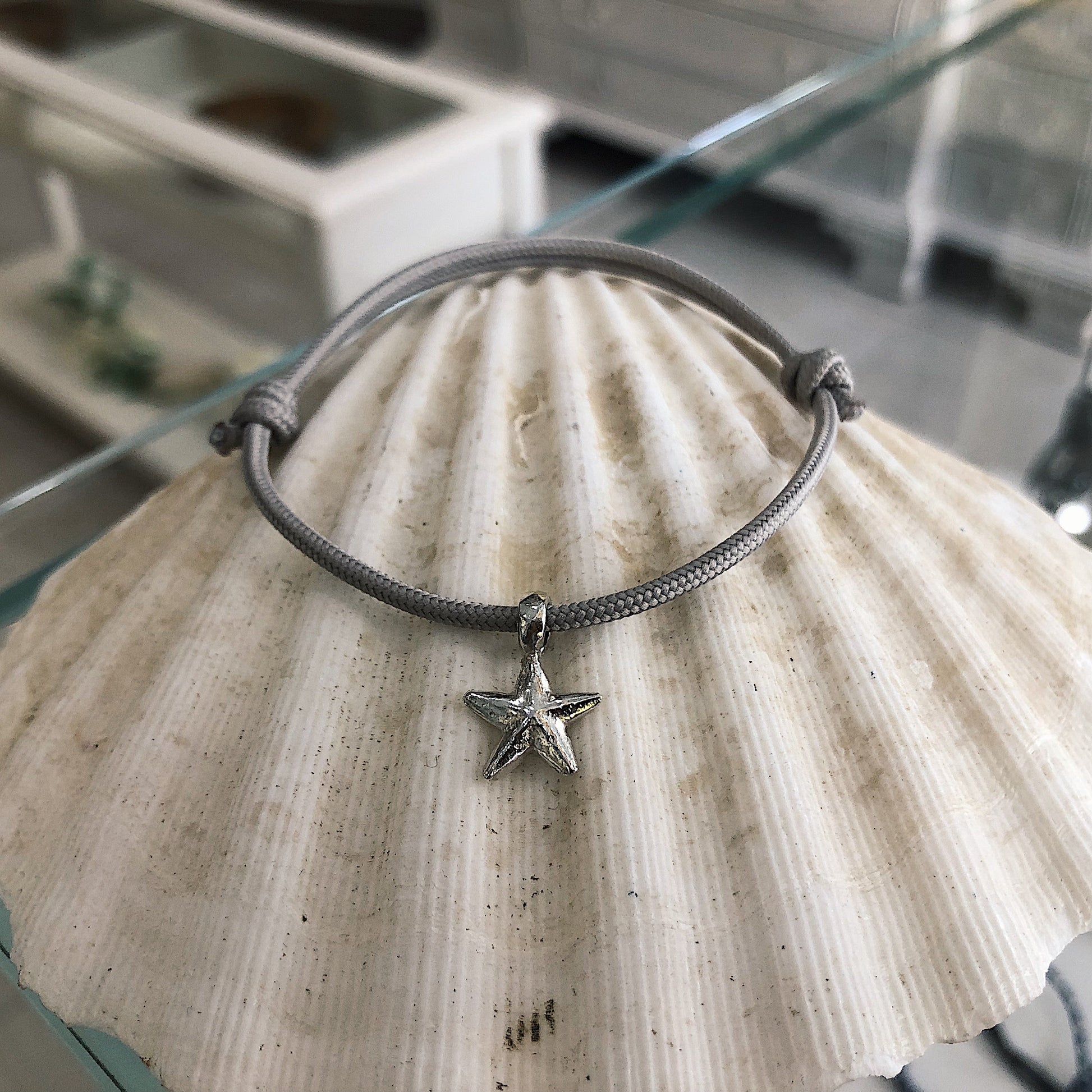 Starfish Rope Bracelet in Recycled Sterling Silver