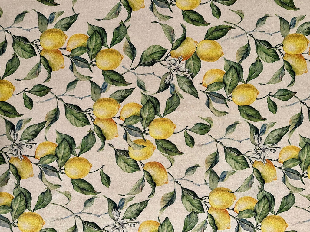 Lemon Linen Round Tablecloth – Festive & High-Quality Design by Hortensias Home at www.brixbailey.com