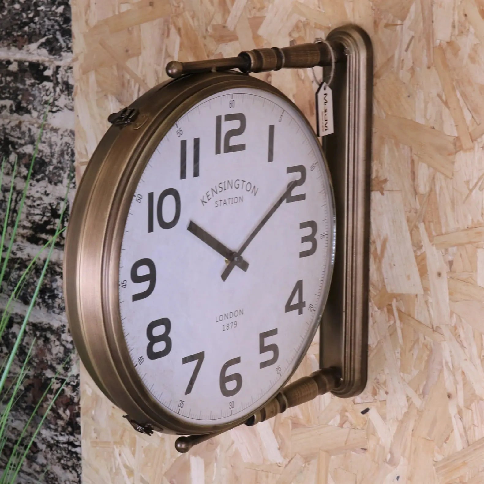 Vintage Double Sided Railway Clock