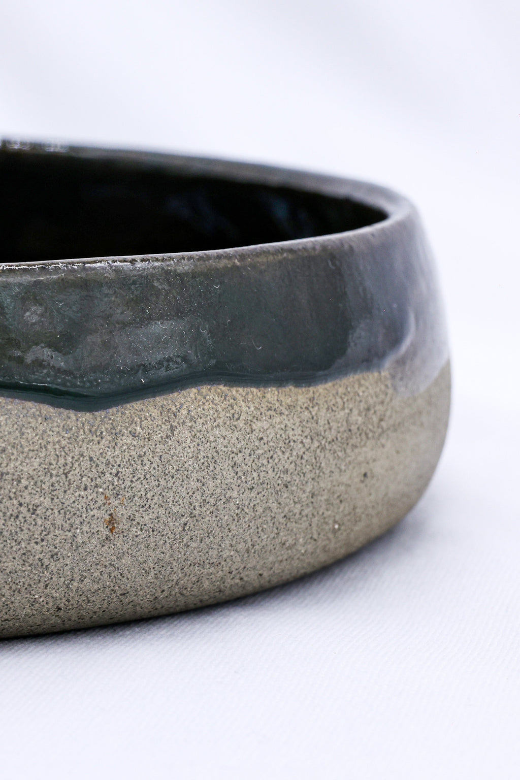 10 inch Midnight Cave Waters Smokey Grey Handmade Ceramic Plate