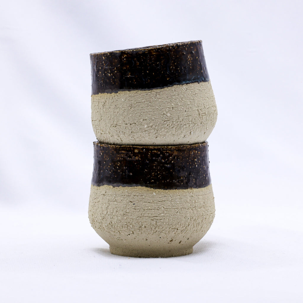 Handmade Ceramic Cappuccino Mug in Milled Stoneware