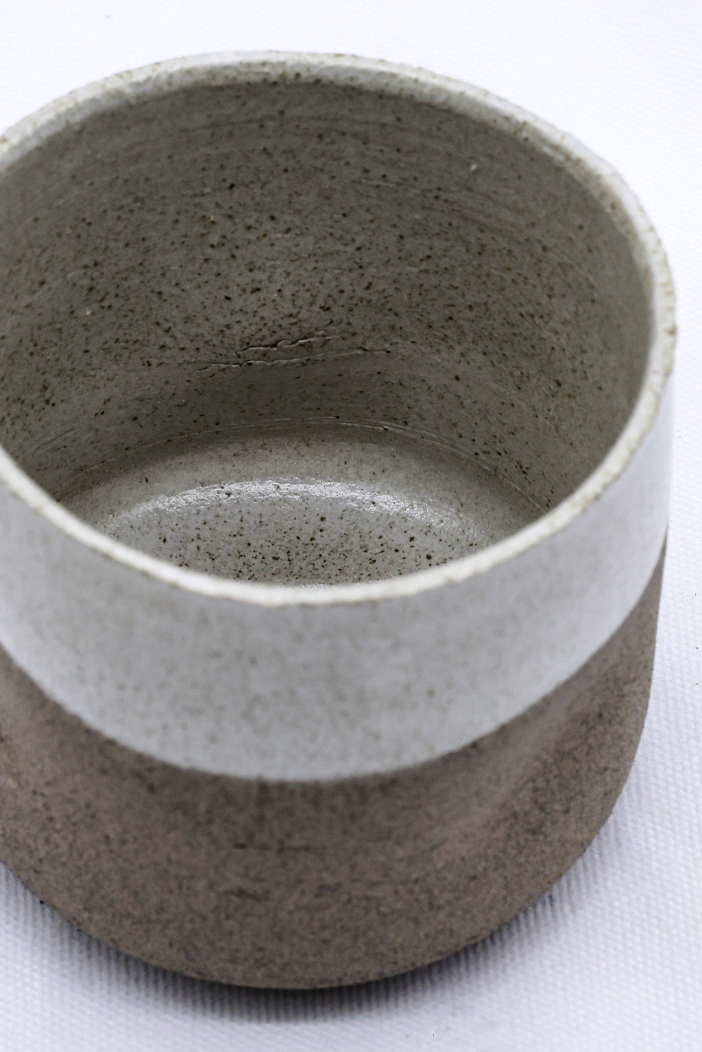 Handmade Ceramic Smoked Grey Stoneware Short Cup