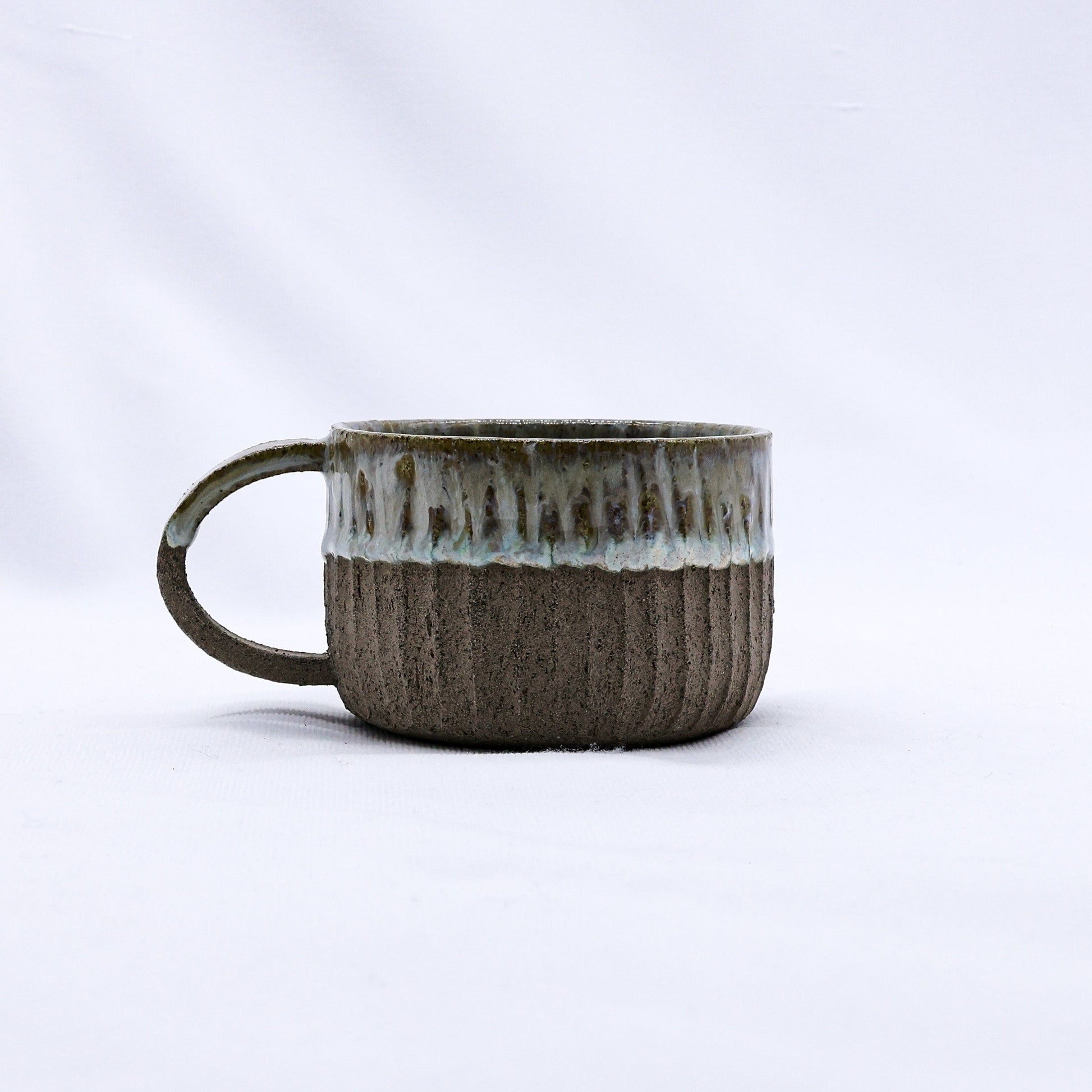 Beige and Smoked Grey Handmade Ceramic Mug