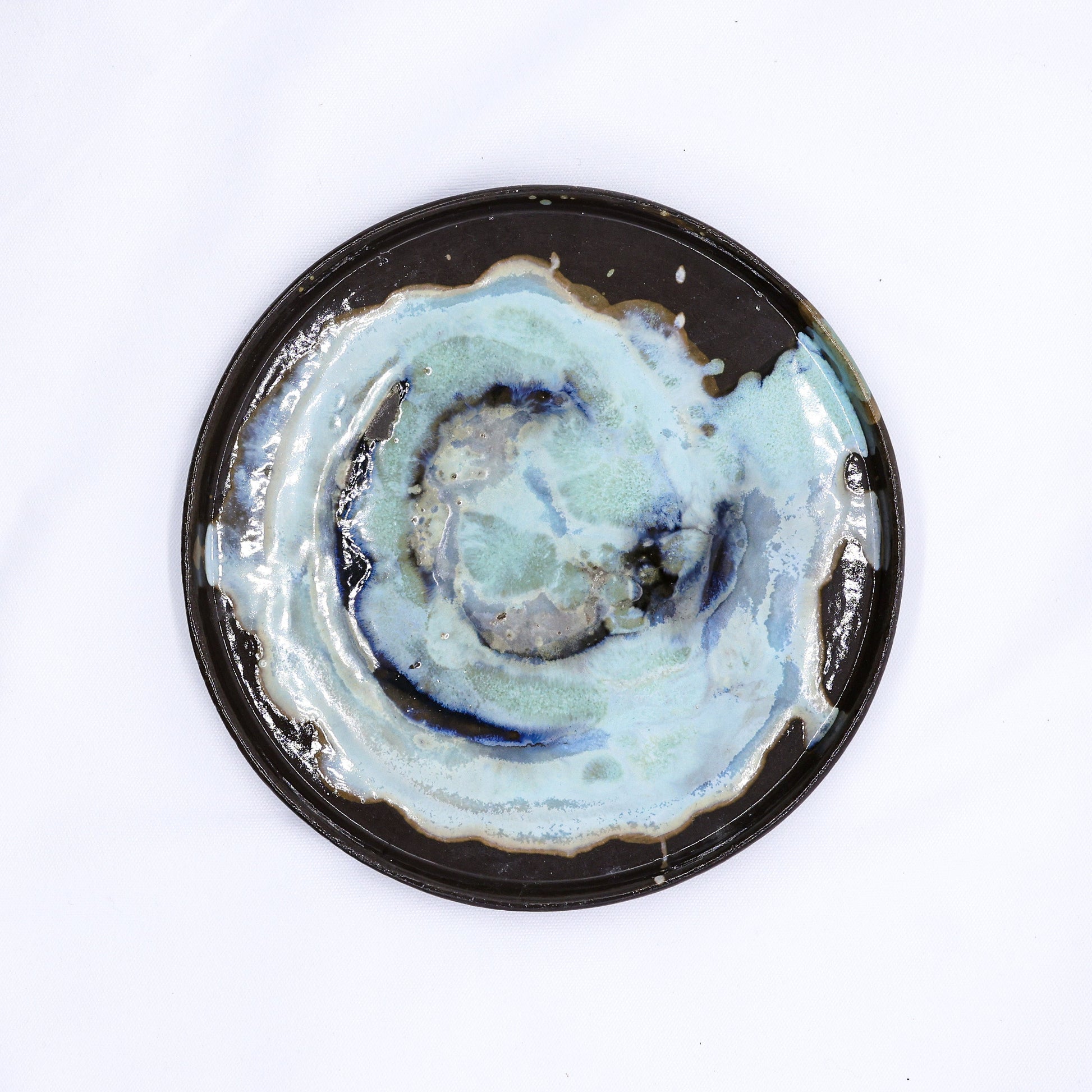 27cm Smoked Grey Large Stoneware Handmade Ceramic Dinner Plate