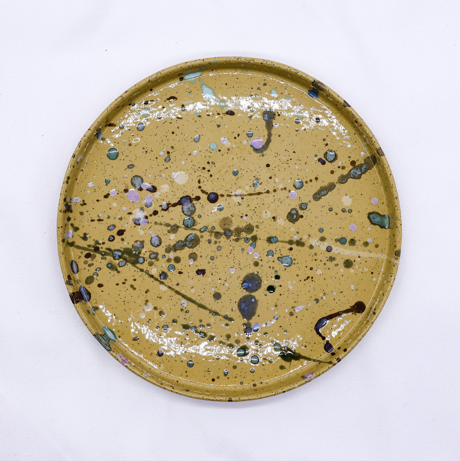 27cm Oliva Stoneware Handmade Ceramic Dinner Plate