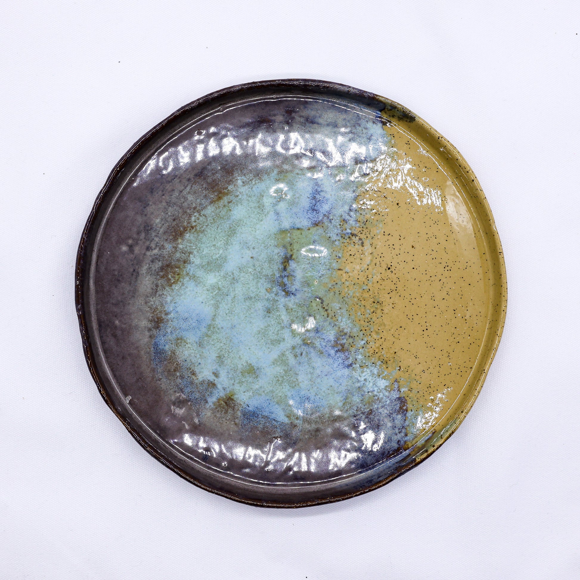 Dark Blue Handmade Ceramic Dinner Plate 23cm