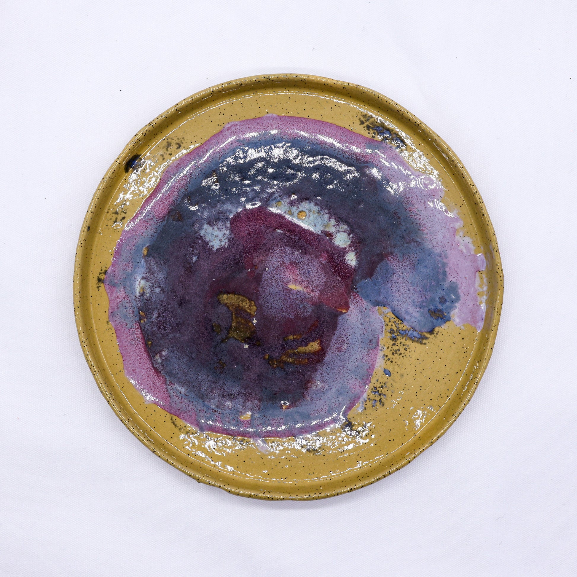 27cm Purple Handmade Stoneware Dinner Plate