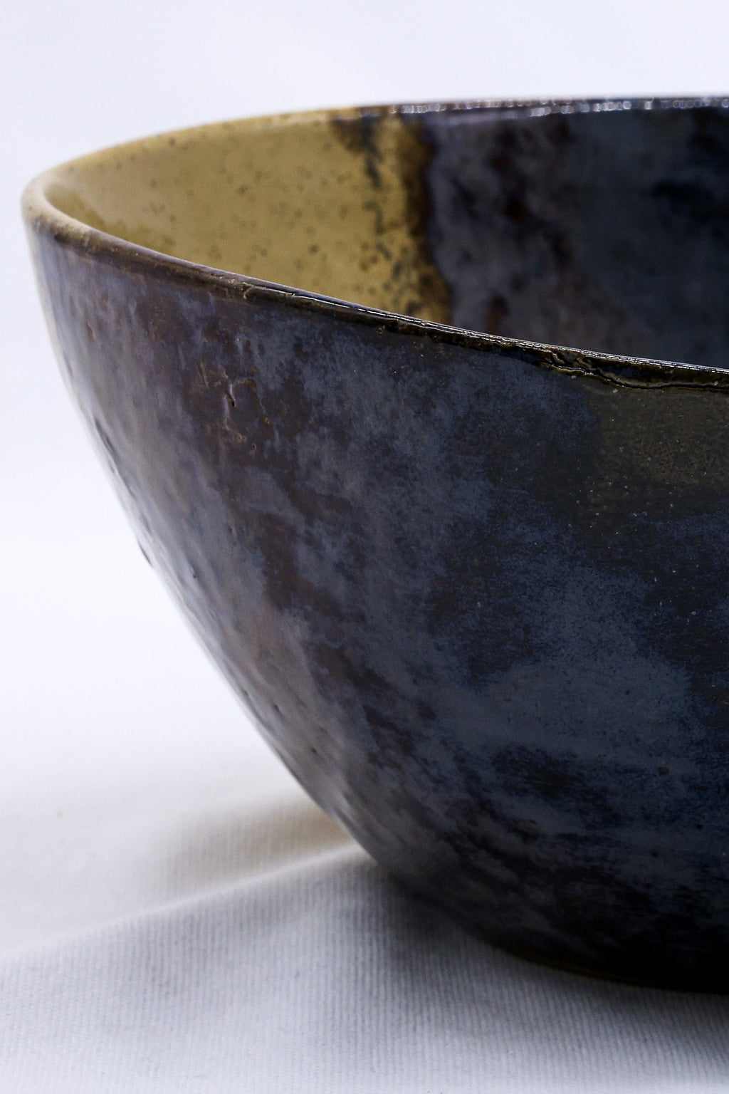 Large Indigo Clay Shore Handmade Ceramic Dinner Bowl