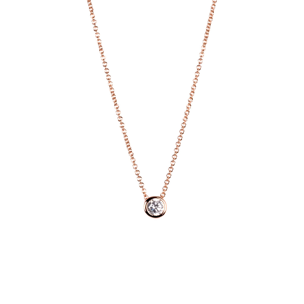 Elegant Zircon Dot Choker Necklace in 925 Silver – MyaMoon by MyaMoon at www.brixbailey.com