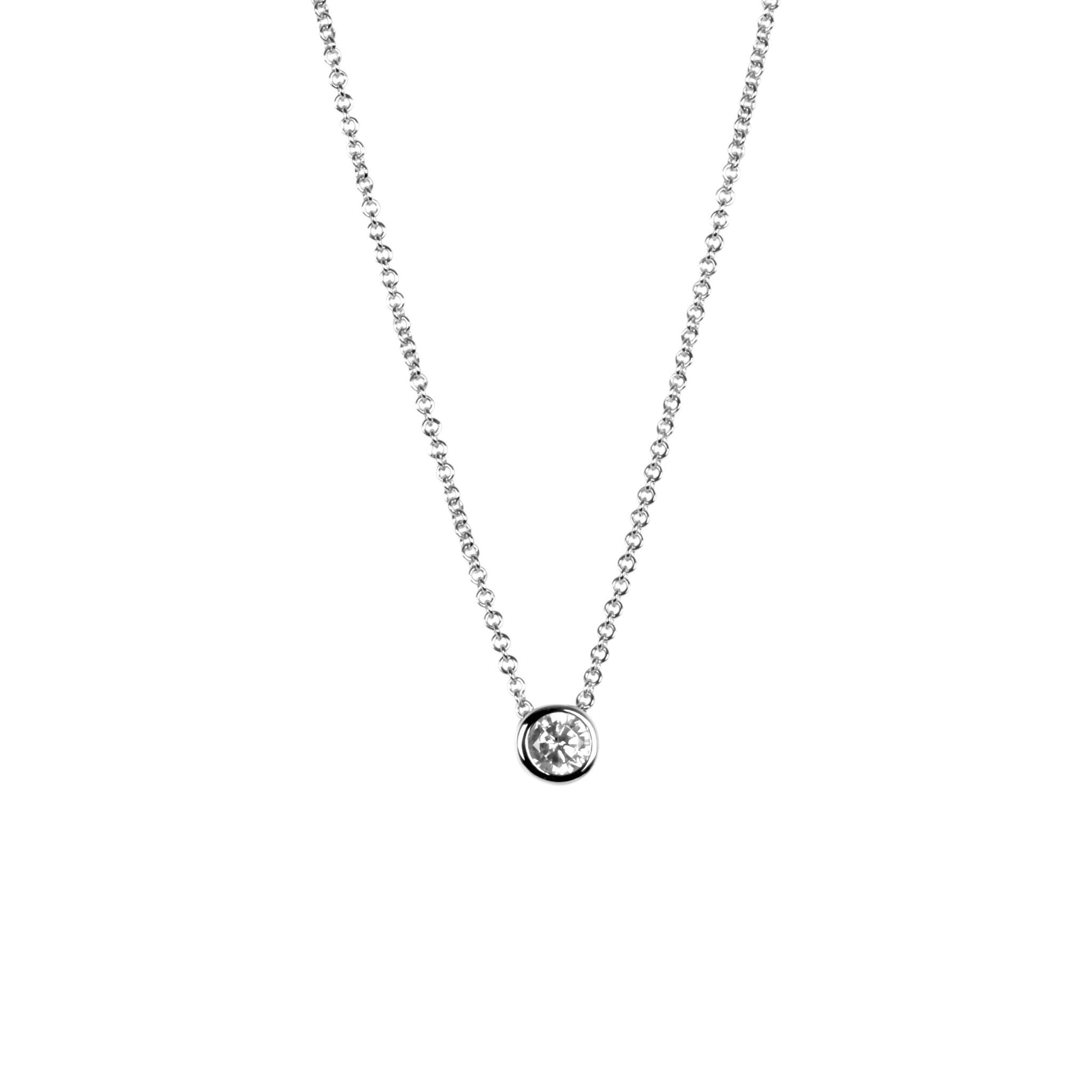 MyaMoon Silver Zircon Dot Choker – Elegant & Timeless Design by MyaMoon at www.brixbailey.com