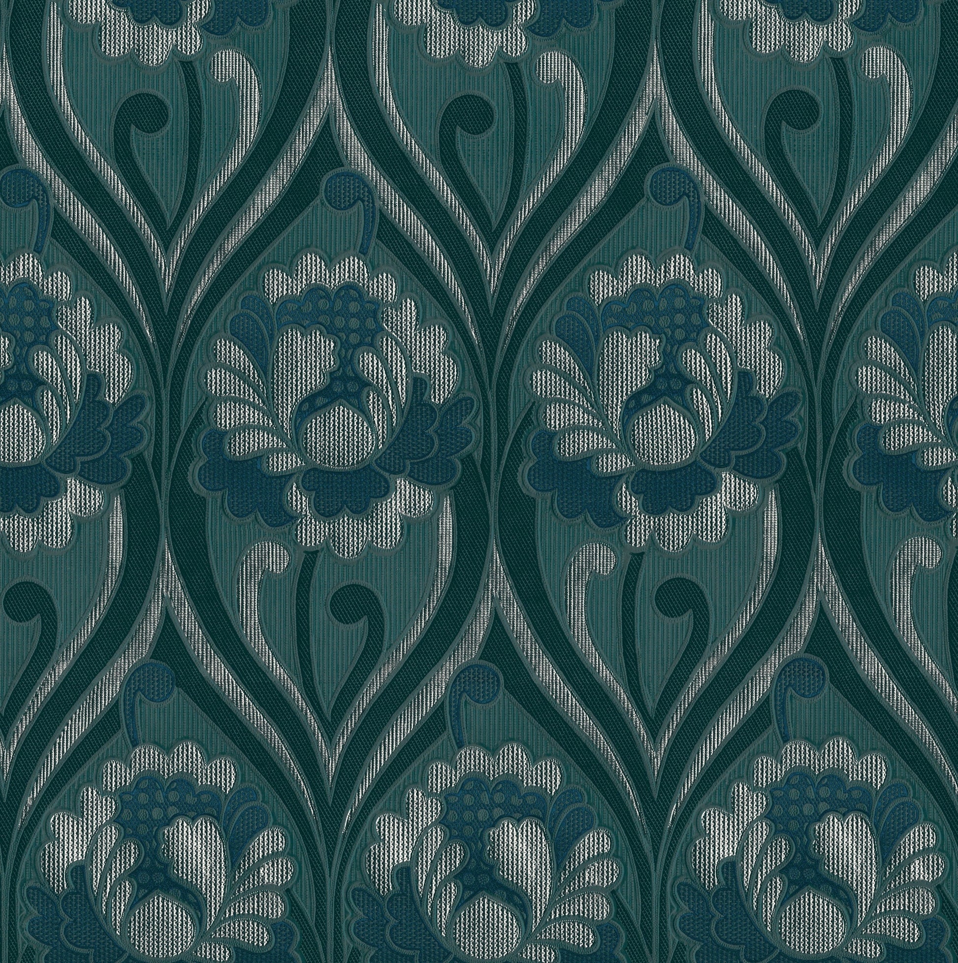 Vintage Floral Damask Wallpaper