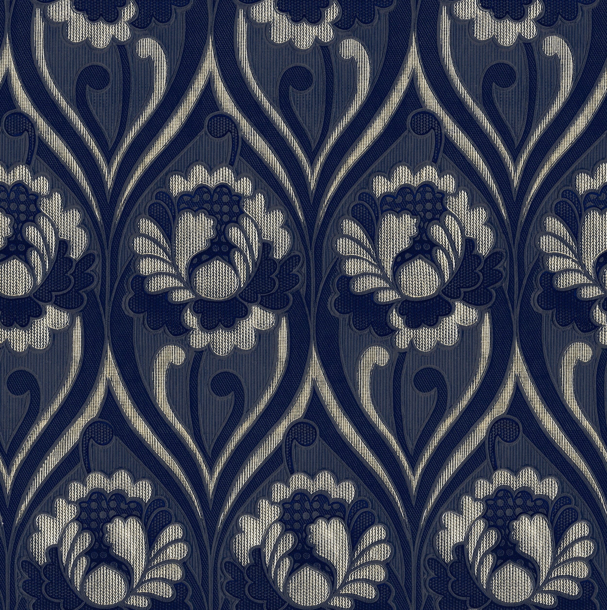 Vintage Floral Damask Wallpaper