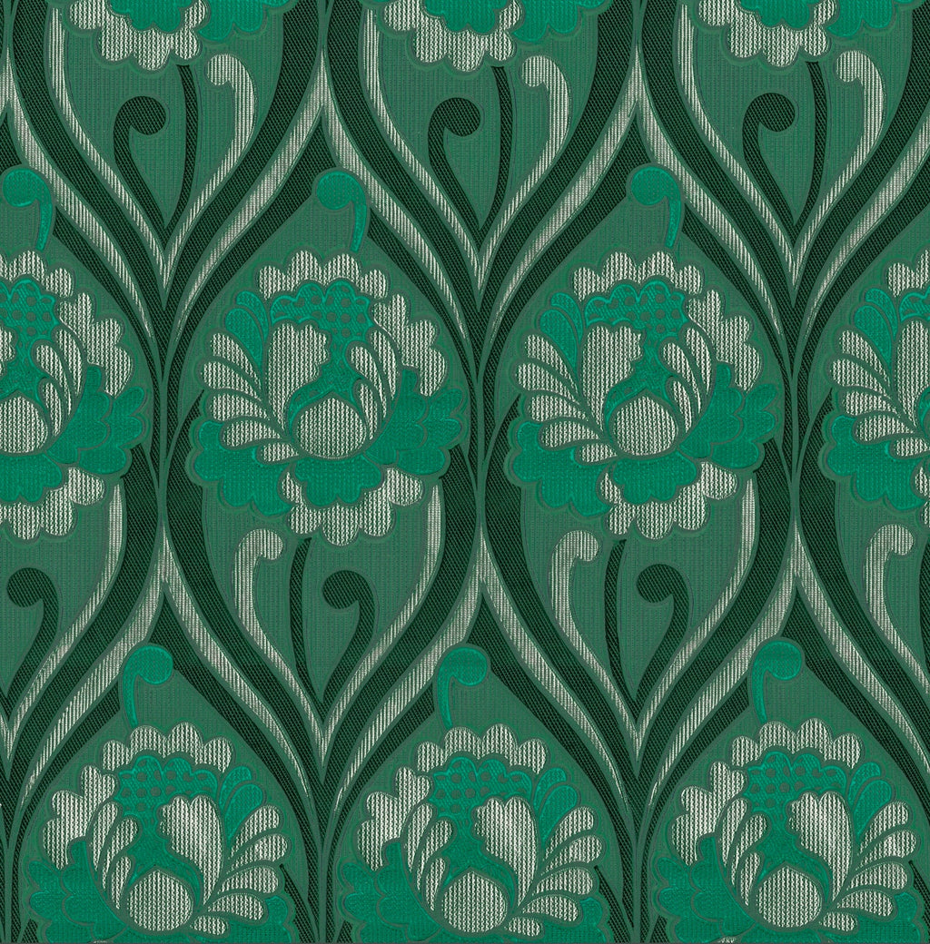 Vintage Floral Damask Wallpaper Arsenic
