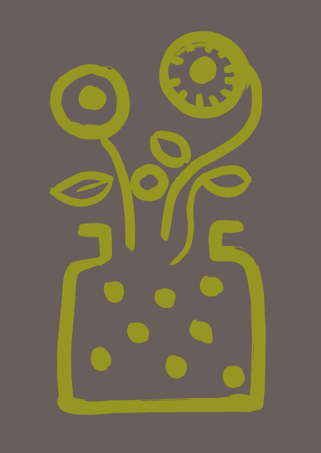 Vase and Flower Print