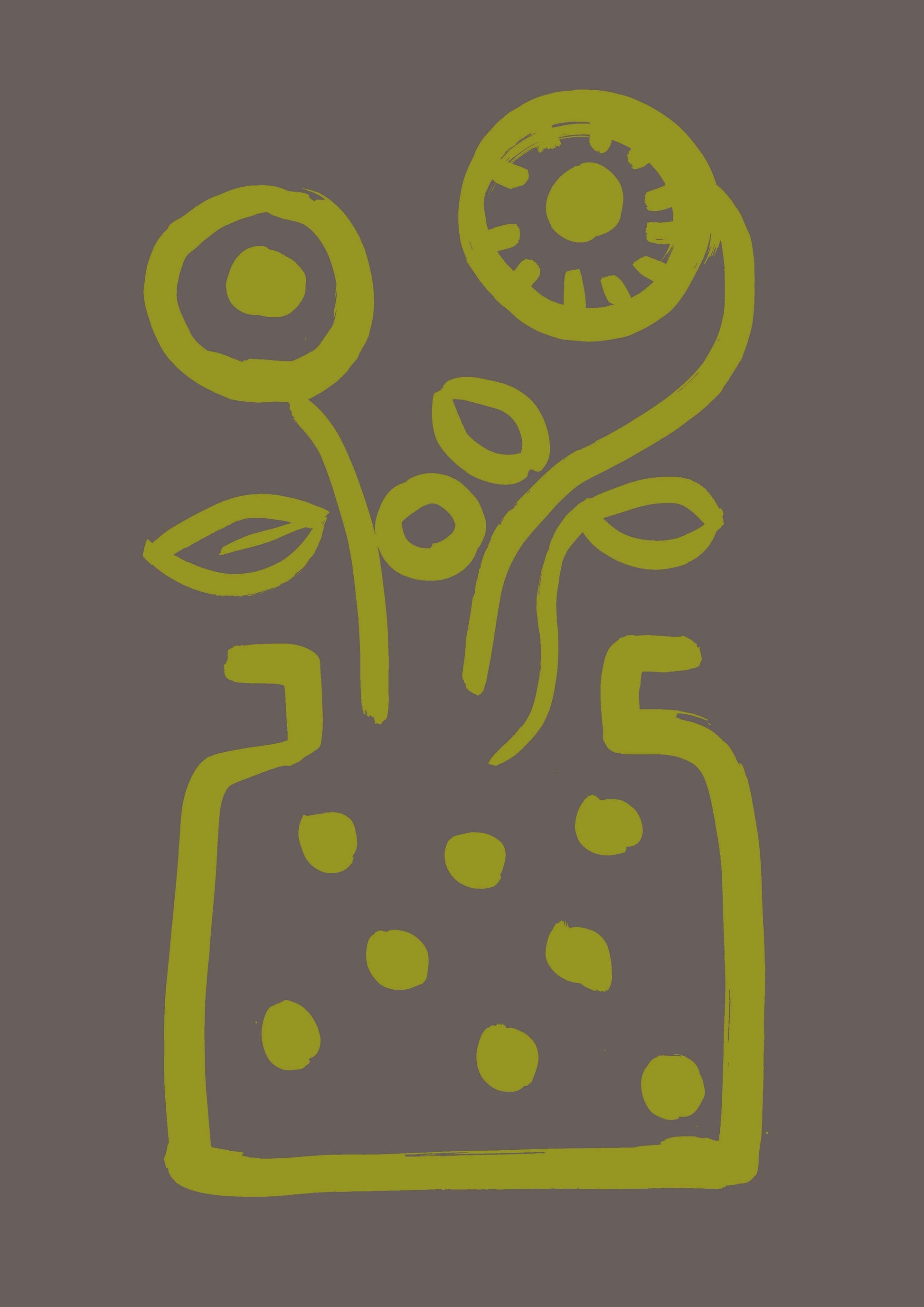 Vase and Flower Print