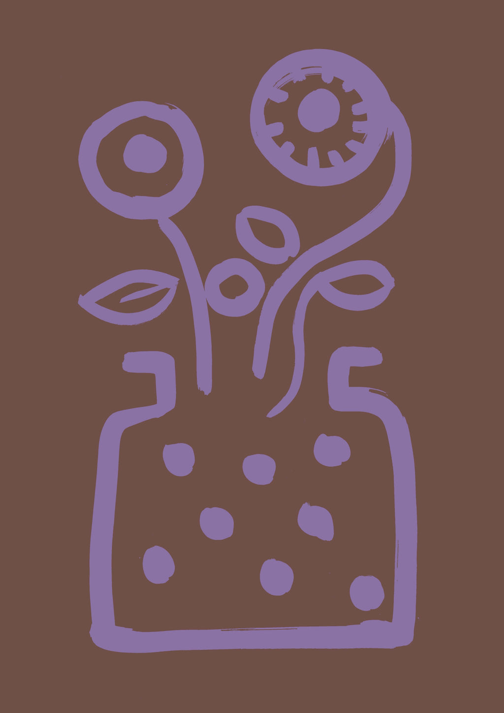 Vase and Flower Print