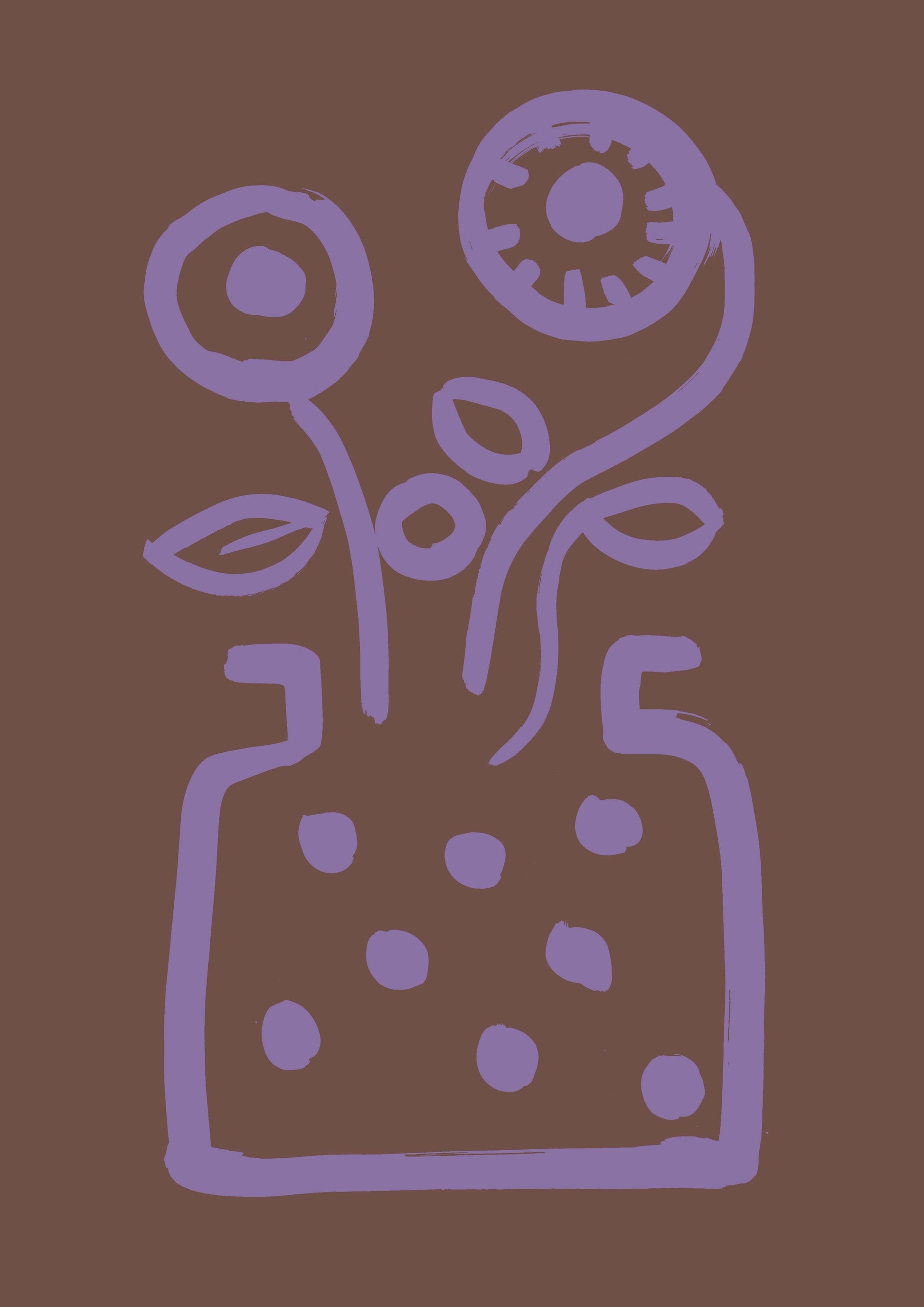 Vase and Flower Print