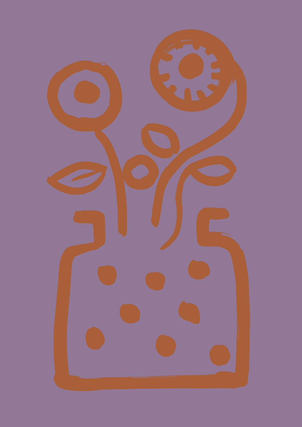 Vase and Flower Print