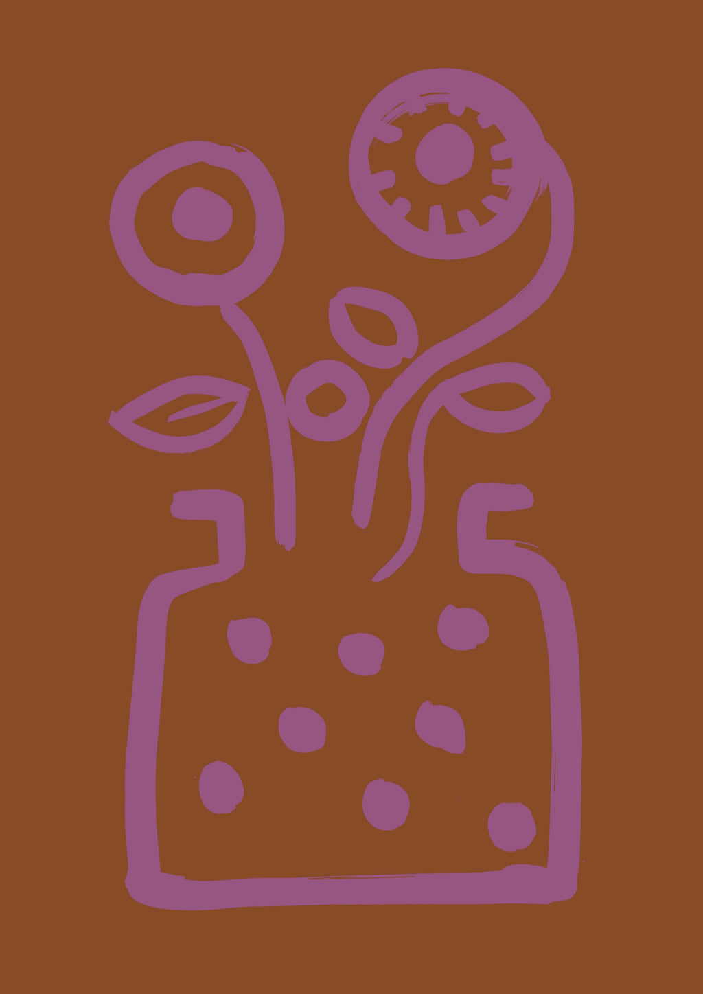 Vase and Flower Print