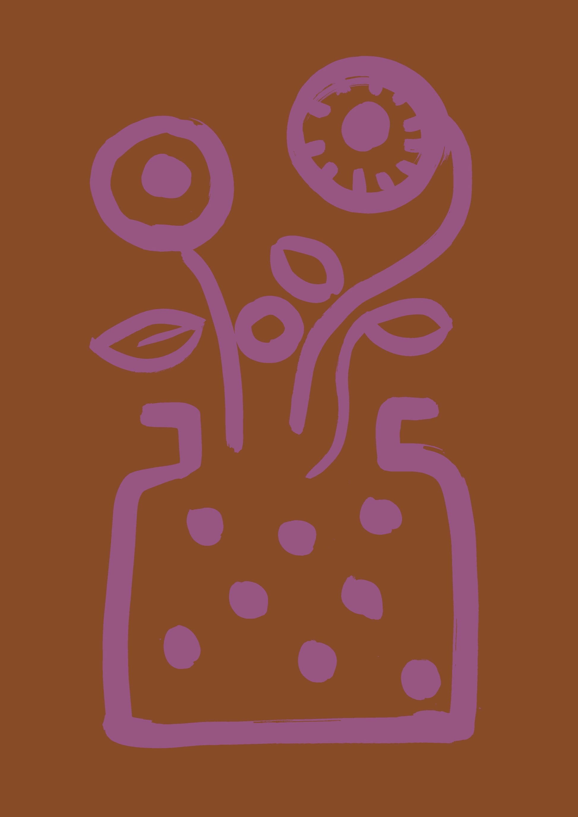 Vase and Flower Print