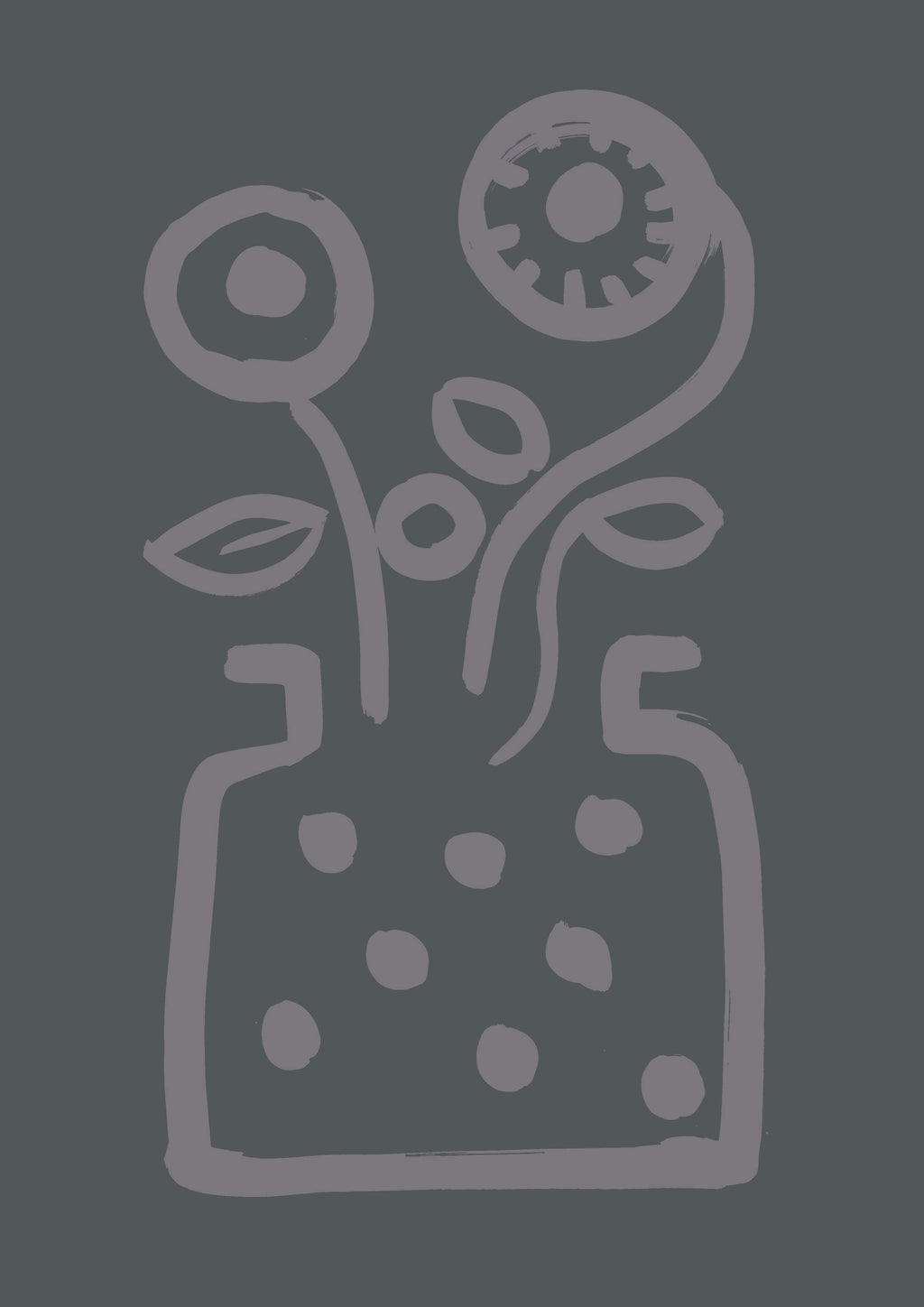 Vase and Flower Print